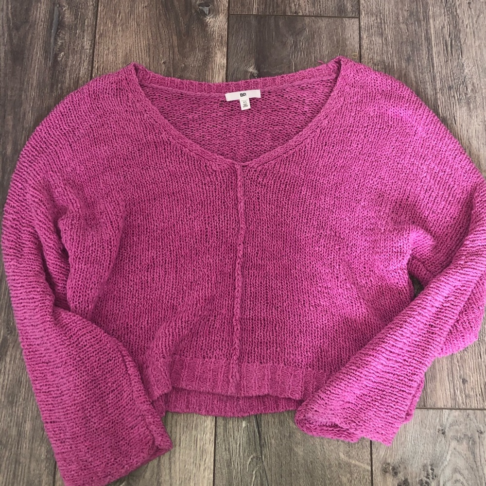 Pink knit beachy sweater